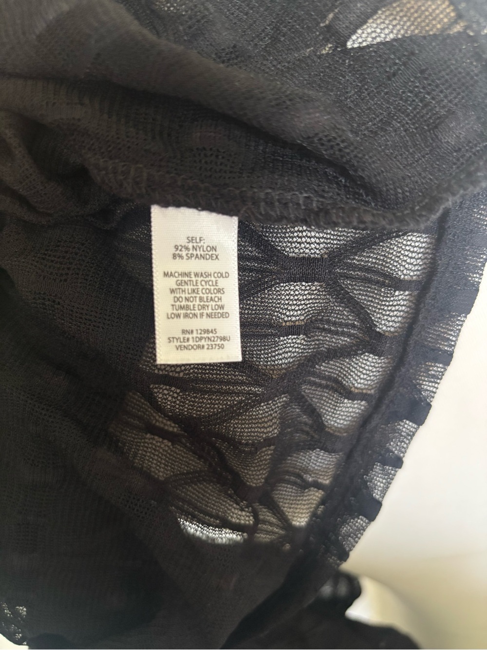 Willow + Root Sheer Black Long-Sleeve Lace Top MEDIUM - Picture 6 of 6
